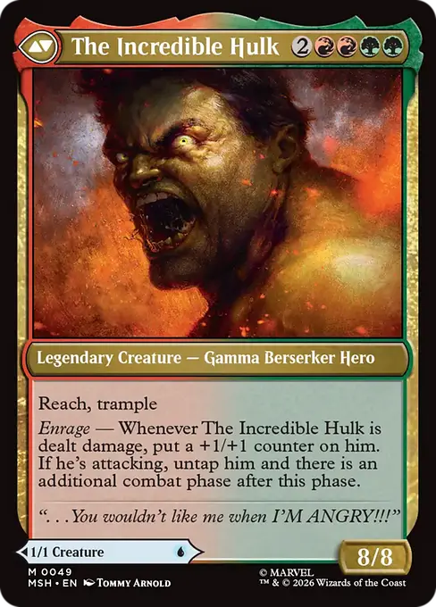 MTG　Bruce Banner / The Incredible Hulk Bruce Banner // The Incredible Hulk (MSH) — MTG Card | TableCommander