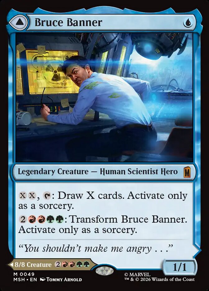 マジック：ザ・ギャザリング Bruce Banner / The Incredible Hulk MTG Bruce Banner // The Incredible Hulk (MSH) — MTG Card | TableCommander