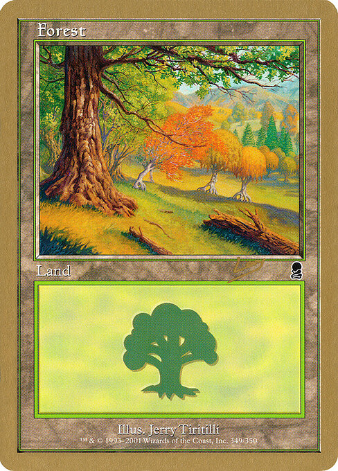 Forest — World Championship Decks 2002 #rl349, art by Jerry Tiritilli