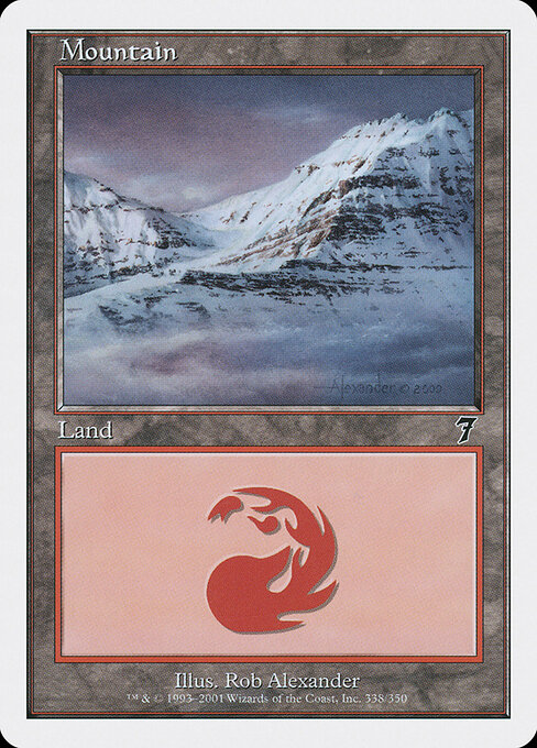 Mountain — Seventh Edition #338, art by Rob Alexander
