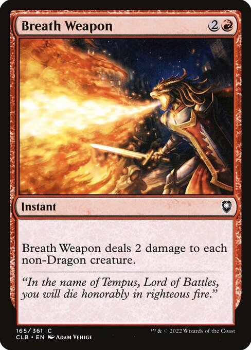 Breath Weapon — Commander Legends: Battle for Baldur's Gate #165, art by Adam Vehige