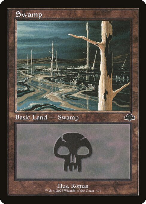 Swamp — Dominaria Remastered #407, art by Romas Kukalis