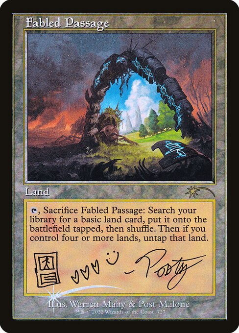 Fabled Passage — Secret Lair Drop #727, art by Warren Mahy & Post Malone