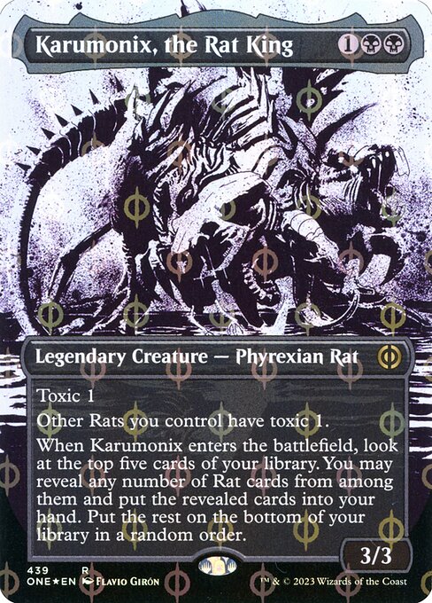 Karumonix, the Rat King — Phyrexia: All Will Be One #439, art by Flavio Girón