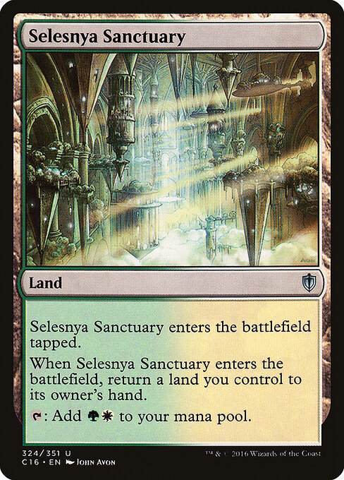 Selesnya Sanctuary — Commander 2016 #324, art by John Avon