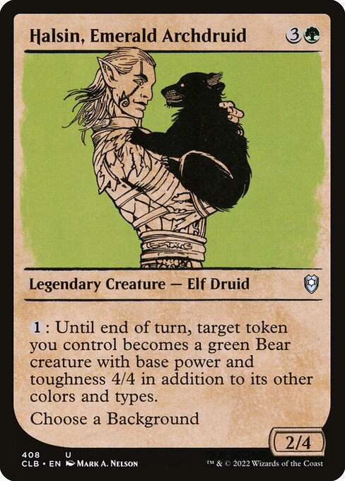 Halsin, Emerald Archdruid — Commander Legends: Battle for Baldur's Gate #408, art by Mark A. Nelson