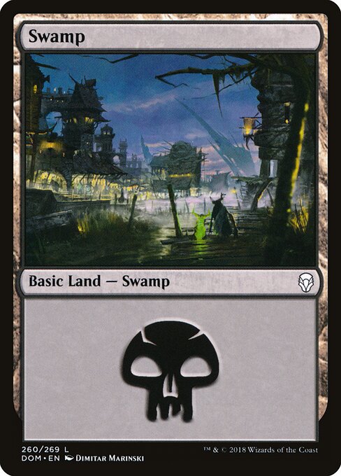 Swamp — Dominaria #260, art by Dimitar Marinski
