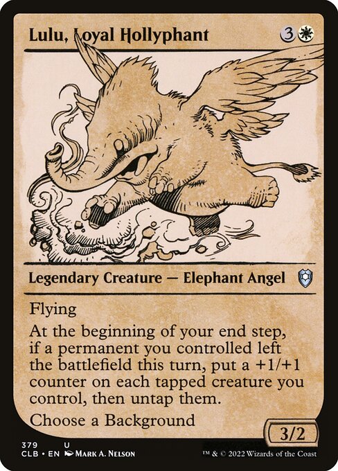 Lulu, Loyal Hollyphant — Commander Legends: Battle for Baldur's Gate #379, art by Mark A. Nelson