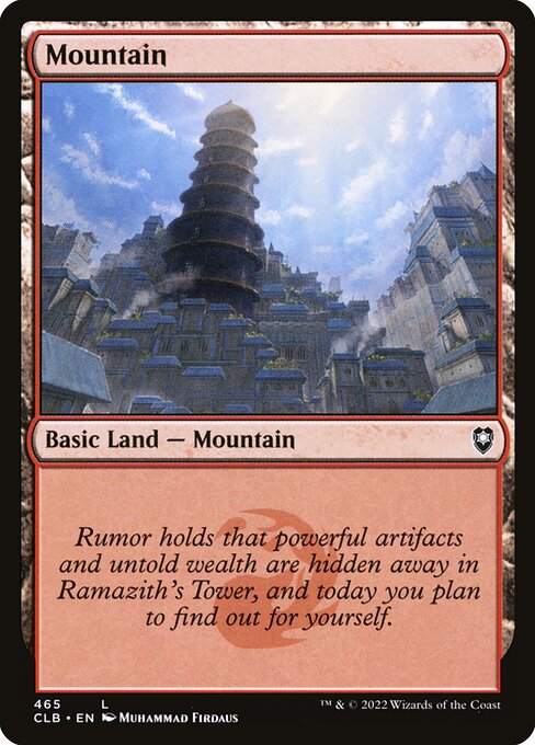 Mountain — Commander Legends: Battle for Baldur's Gate #465, art by Muhammad Firdaus