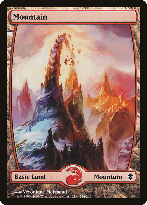 Mountain — Zendikar #244, art by Véronique Meignaud