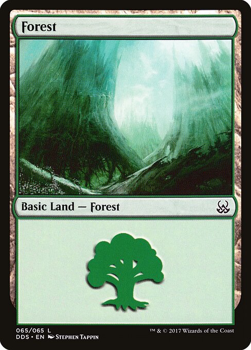Forest — Duel Decks: Mind vs. Might #65, art by Stephen Tappin