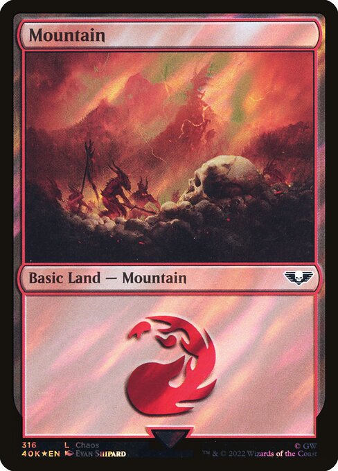 Mountain — Warhammer 40,000 Commander #316★, art by Evan Shipard