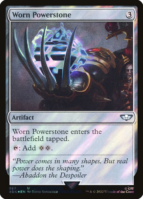 Worn Powerstone — Warhammer 40,000 Commander #263★, art by David Sondered