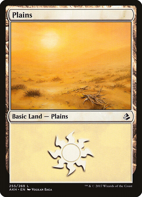 Plains — Amonkhet #255, art by Volkan Baǵa