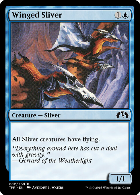 Winged Sliver — Tempest Remastered #82, art by Anthony S. Waters