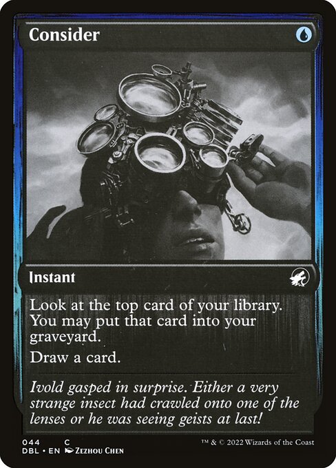 Consider — Innistrad: Double Feature #44, art by Zezhou Chen