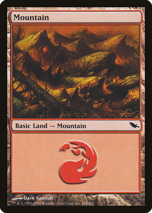 Mountain — Shadowmoor #294, art by Dave Kendall