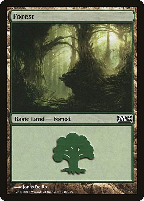 Forest — Magic 2014 #248, art by Jonas De Ro