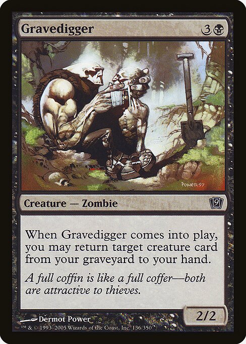 Gravedigger — Ninth Edition #136★, art by Dermot Power