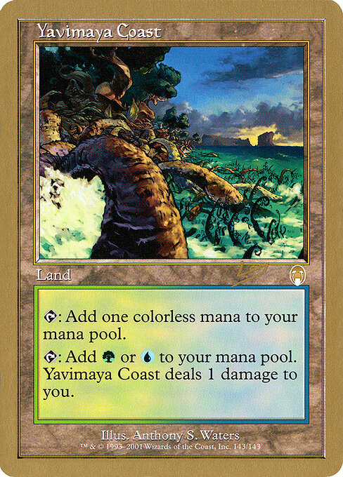 Yavimaya Coast — World Championship Decks 2002 #rl143, art by Anthony S. Waters