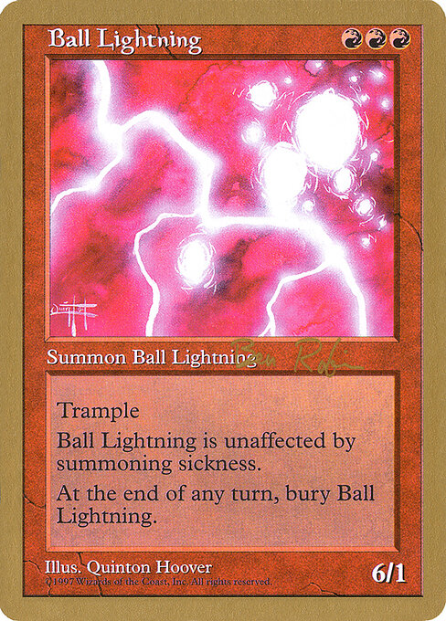 Ball Lightning — World Championship Decks 1998 #br210, art by Quinton Hoover