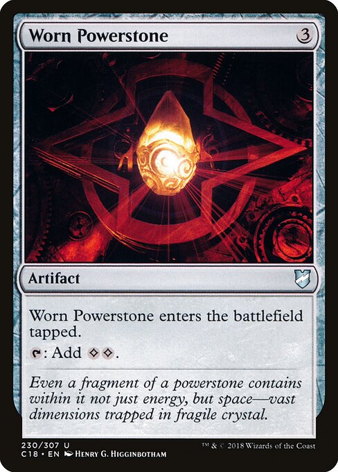 Worn Powerstone — Commander 2018 #230, art by Henry G. Higginbotham