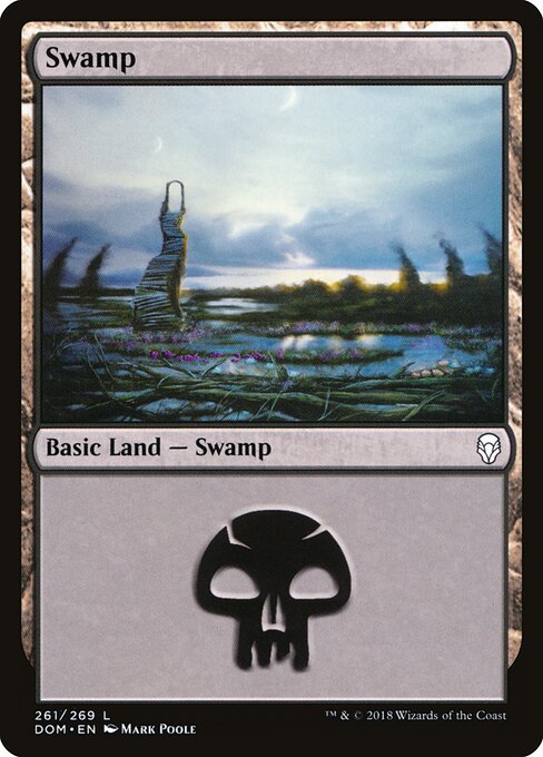 Swamp — Dominaria #261, art by Mark Poole