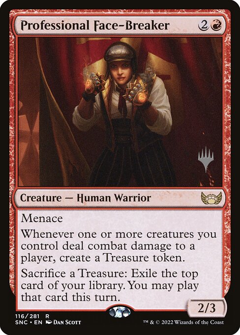 Professional Face-Breaker — Streets of New Capenna Promos #116p, art by Dan Murayama Scott