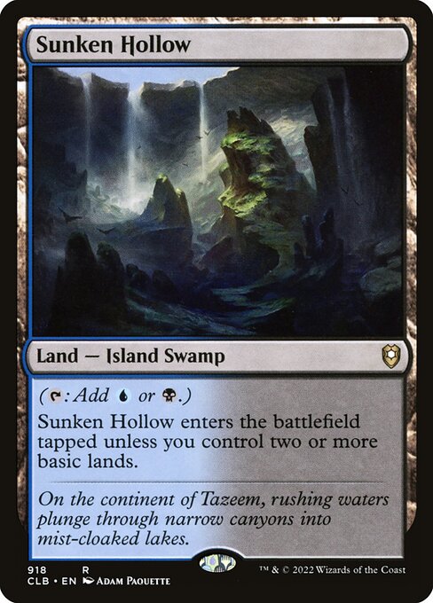 Sunken Hollow — Commander Legends: Battle for Baldur's Gate #918, art by Adam Paquette