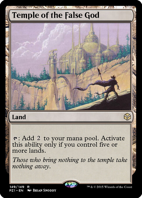 Temple of the False God — Legendary Cube Prize Pack #149, art by Brian Snõddy