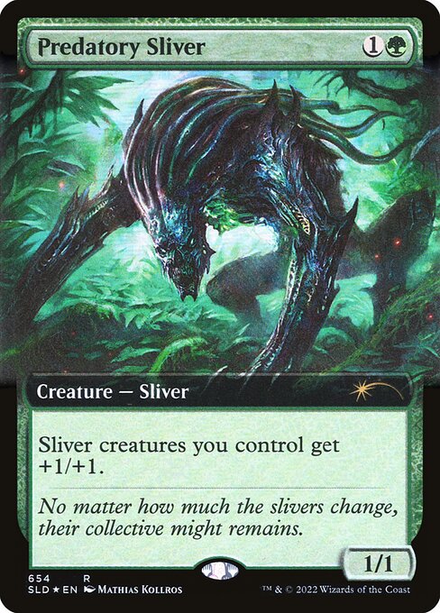 Predatory Sliver — Secret Lair Drop #654, art by Mathias Kollros