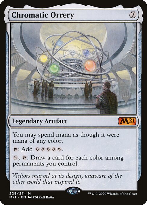 Chromatic Orrery — Core Set 2021 Promos #228p, art by Volkan Baǵa