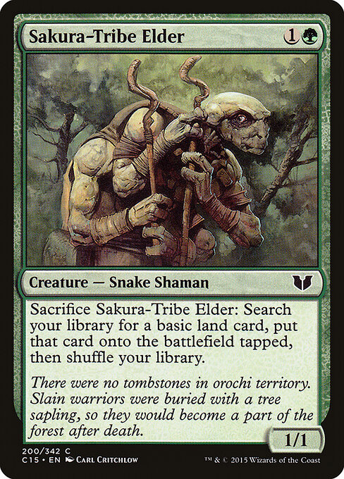 Sakura-Tribe Elder — Commander 2015 #200, art by Carl Critchlow