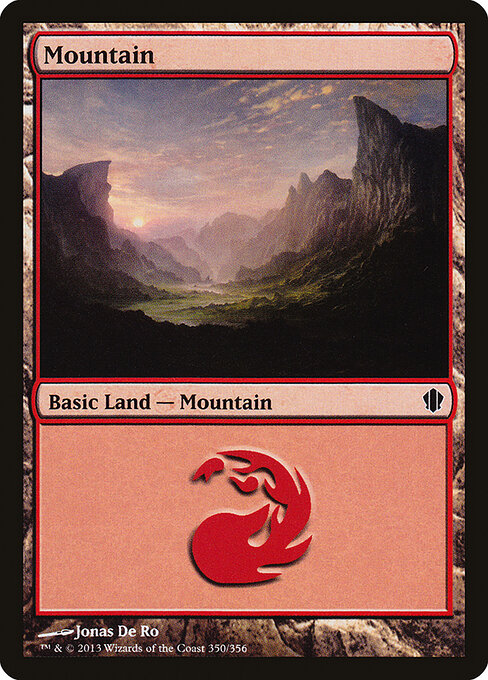 Mountain — Commander 2013 #350, art by Jonas De Ro