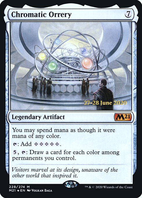 Chromatic Orrery — Core Set 2021 Promos #228s, art by Volkan Baǵa