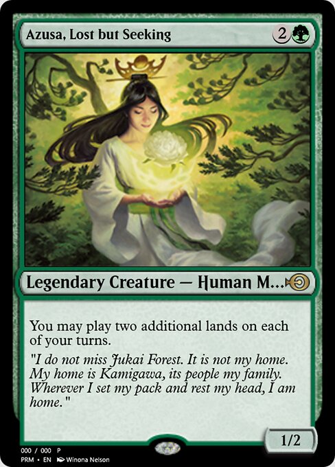 Azusa, Lost but Seeking — Magic Online Promos #62505, art by Winona Nelson