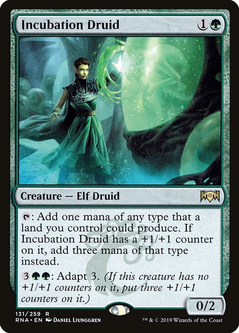 Incubation Druid — Ravnica Allegiance #131, art by Daniel Ljunggren