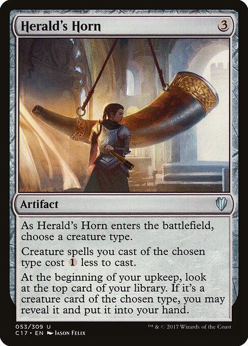 Herald's Horn — Commander 2017 #53, art by Jason Felix