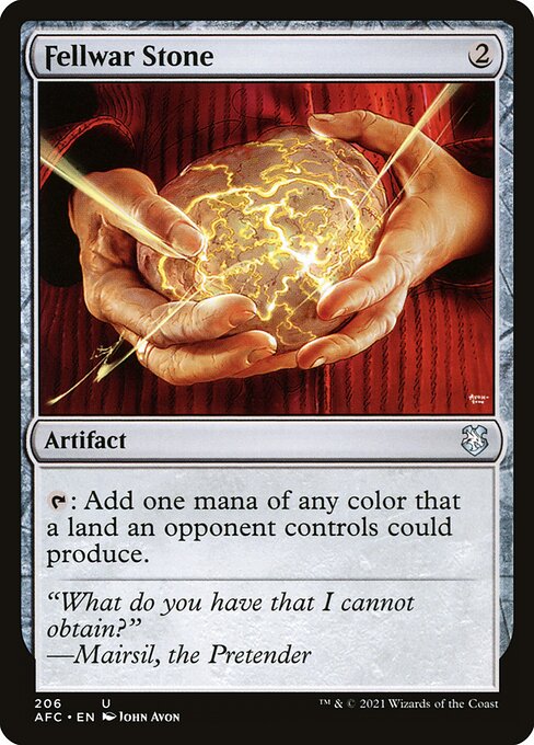 Fellwar Stone — Forgotten Realms Commander #206, art by John Avon