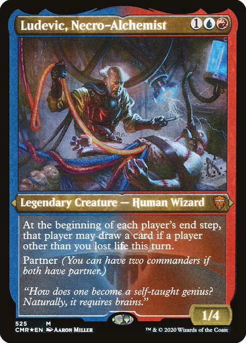 Ludevic, Necro-Alchemist — Commander Legends #525, art by Aaron Miller