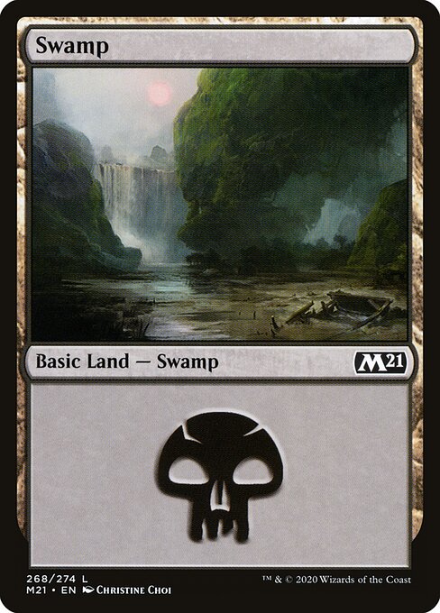 Swamp — Core Set 2021 #268, art by Christine Choi