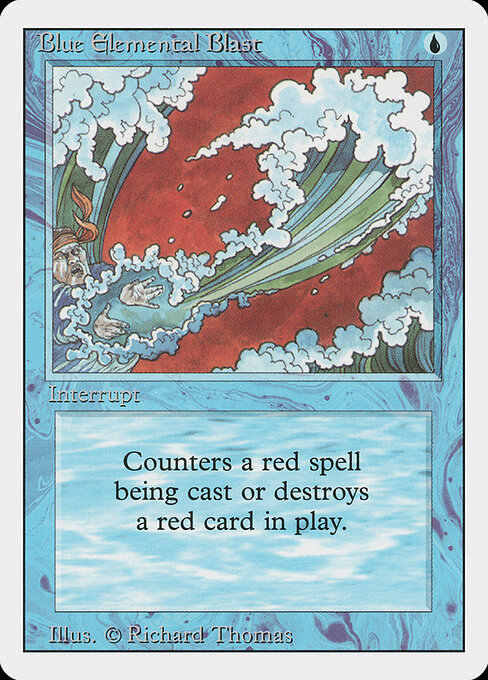 Blue Elemental Blast — Revised Edition #49, art by Richard Thomas