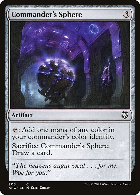 Commander's Sphere — Forgotten Realms Commander #203, art by Cliff Childs