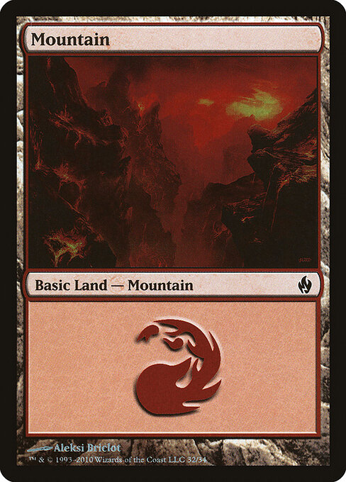 Mountain — Premium Deck Series: Fire and Lightning #32, art by Aleksi Briclot