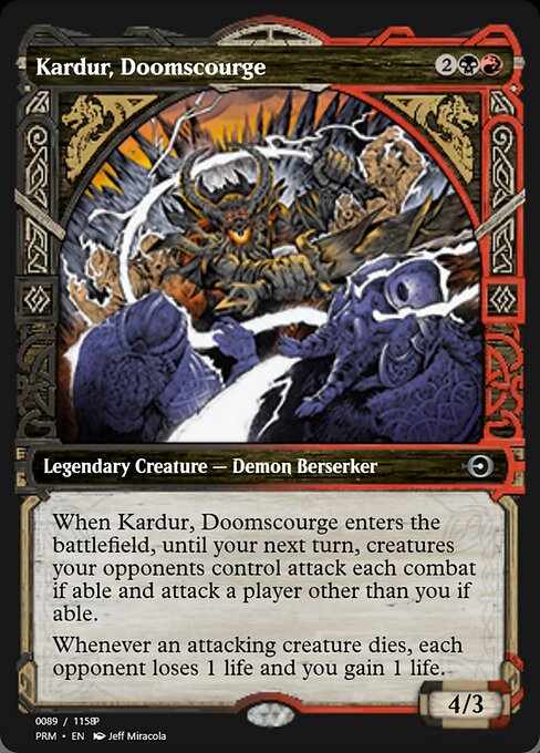 Kardur, Doomscourge — Magic Online Promos #88378, art by Jeff Miracola