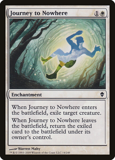 Journey to Nowhere — Zendikar #14, art by Warren Mahy