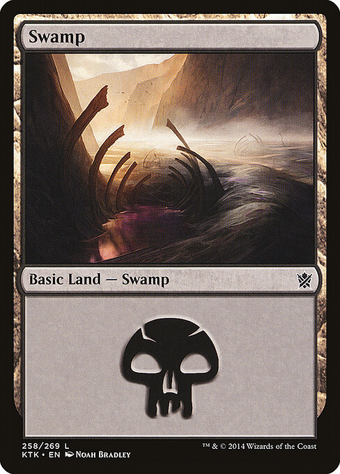 Swamp — Khans of Tarkir #258, art by Noah Bradley