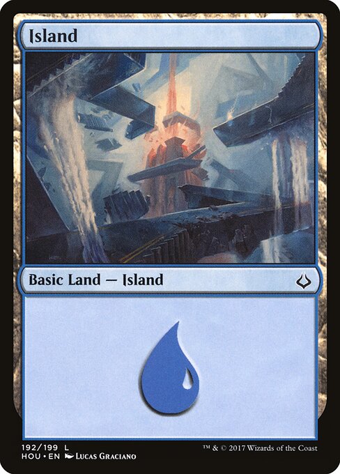 Island — Hour of Devastation #192, art by Lucas Graciano