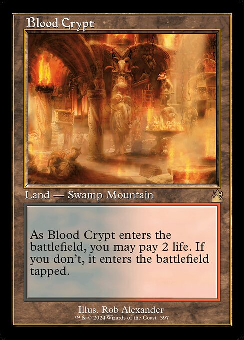 Blood Crypt — Ravnica Remastered #397, art by Rob Alexander