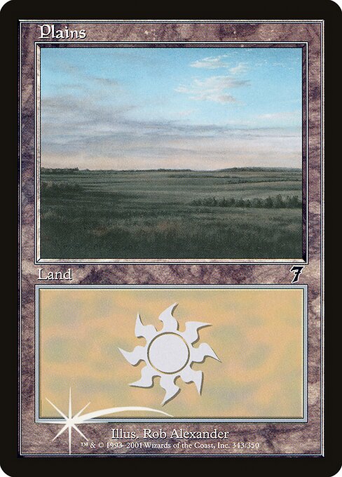 Plains — Seventh Edition #343★, art by Rob Alexander